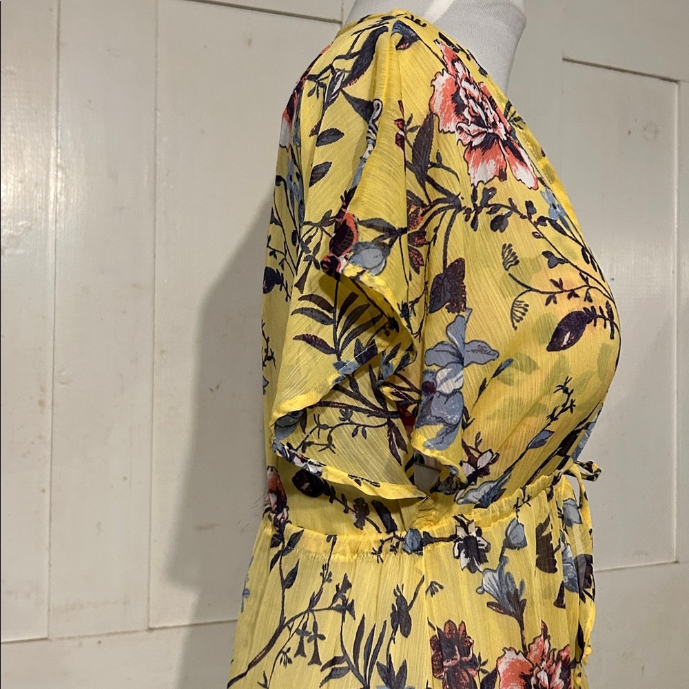 Vint No Boundaries Tie Front Hi Low Dress Peasant Overdress Hippie Boho Festival - Picture 5 of 6
